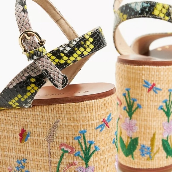 Anthropologie ETINEE AIGNER FLORAL SHOE SOPHIA SIZE 9.5 New Without box - Picture 2 of 8